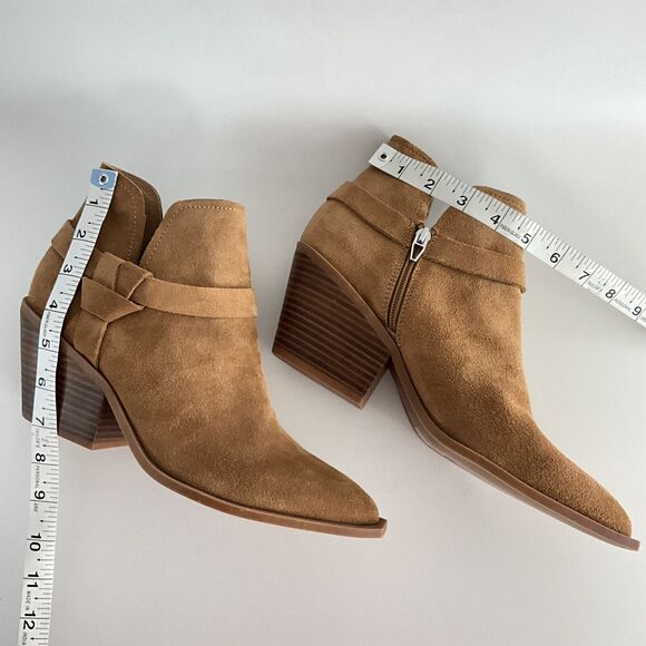 Dolce Vita Bootie Women 10M Tan Point Toe Block Heel - Picture 5 of 12